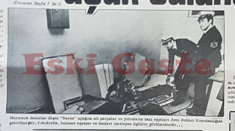 1975 THY Uçak Kazası Sonrası bulunan parçalar