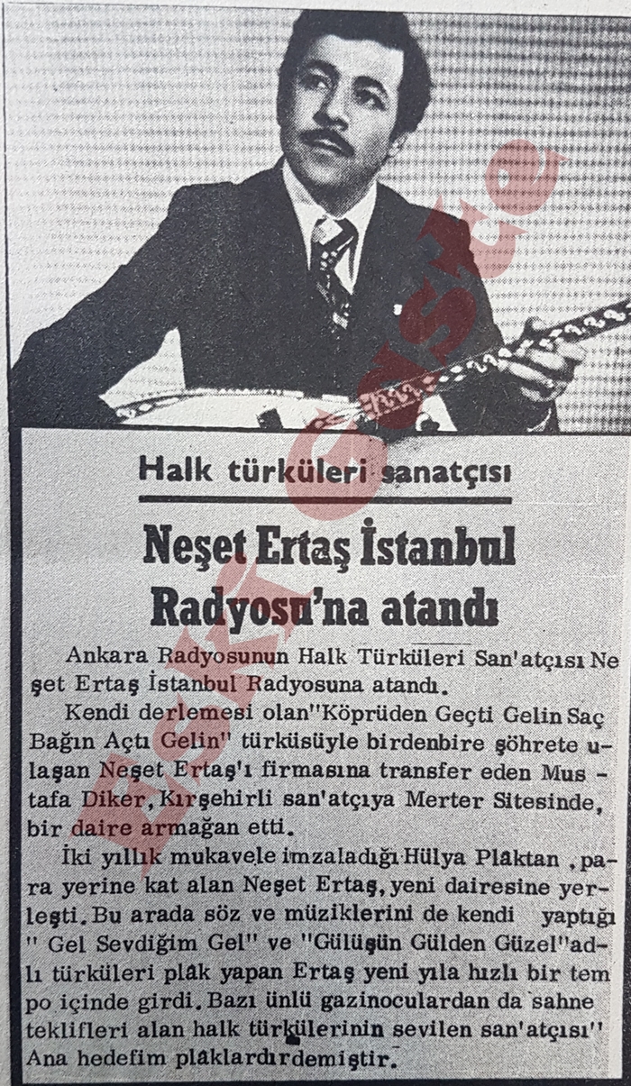 Neşet Ertaş İstanbul Radyosu’na atandı