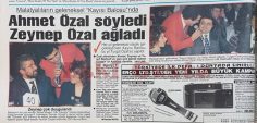 Ahmet Özal söyledi Zeynep Özal ağladı