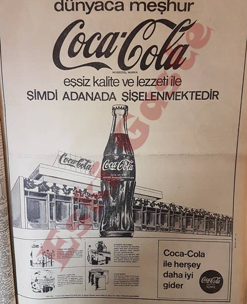 Coca Cola Reklamı - Adana - Eski Reklamlar