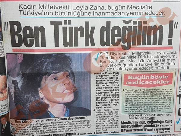 Leyla Zana yemin töreni öncesi: Ben Türk değilim