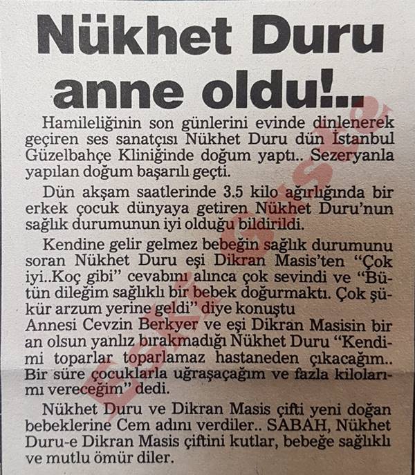 Nükhet Duru - Eski Gazeteler