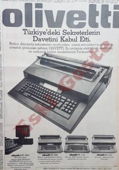 Olivetti yazı makinesi reklamı