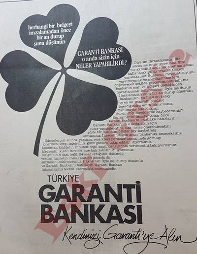 Garanti Bankası reklamı