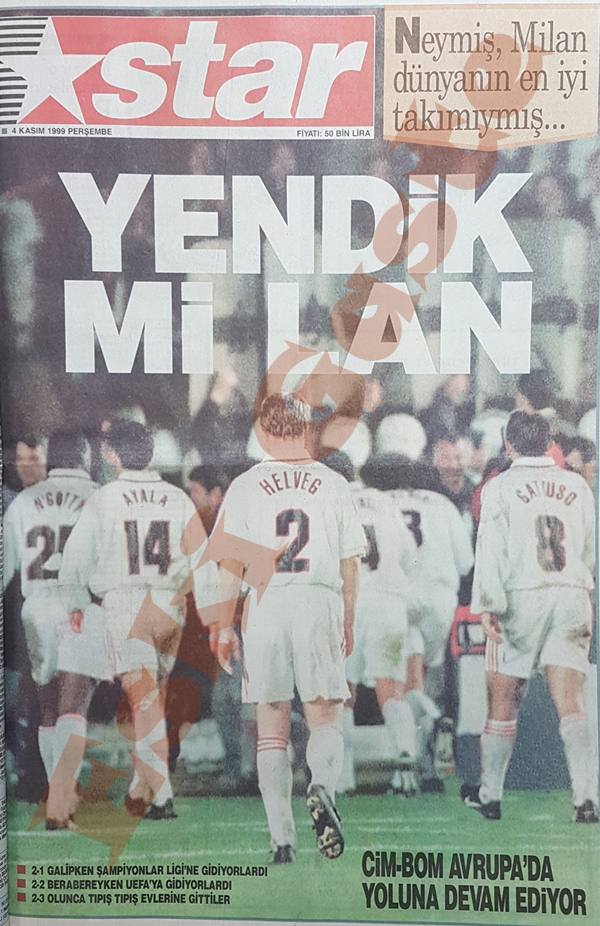 “Yendik mi lan” manşeti ve Galatasaray Milan maçı
