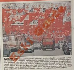 27 Mart 1994 yerel seçimleri öncesi caddelerdeki bayraklar