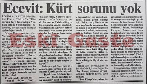 Bülent Ecevit - Kürt Sorunu