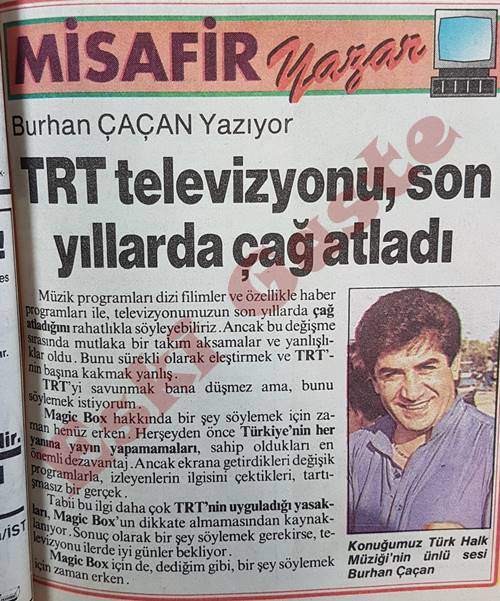 Burhan Çaçan: TRT çağ atladı