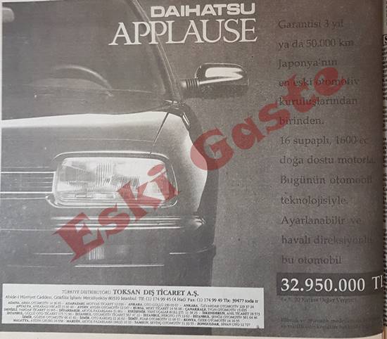 Daihatsu Applause reklamı