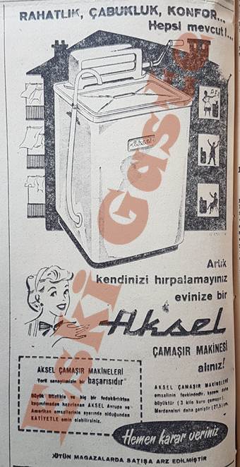 Aksel çamaşır makinesi reklamı