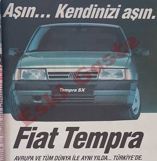 1990 model Fiat Tempra reklamı
