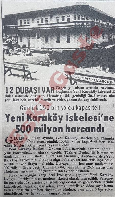 Yeni Karaköy İskelesine 500 milyon harcandı