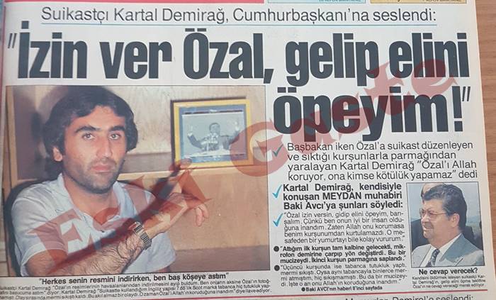 Kartal Demirağ Turgut Özal’ın elini öpmek istiyor