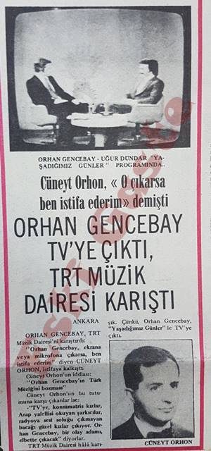 Orhan Gencebay TV’ye çıktı, TRT Müzik Dairesi karıştı