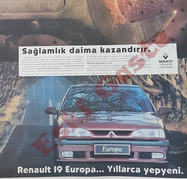 1995 Renault 19 Europa reklamı