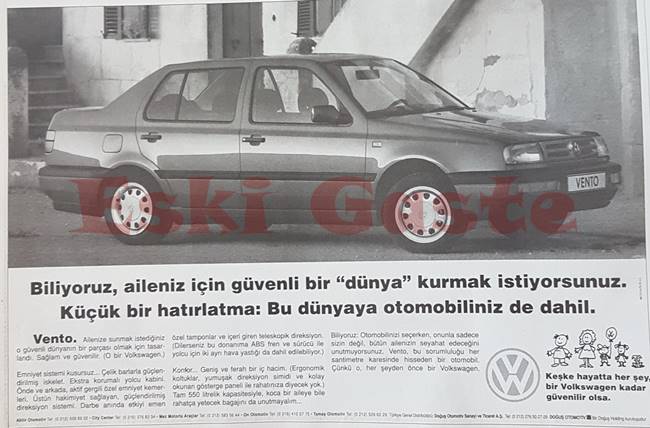 1995 model Volkswagen Vento reklamı