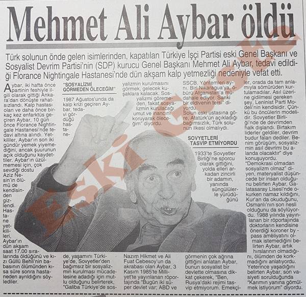 Mehmet Ali Aybar kimdir