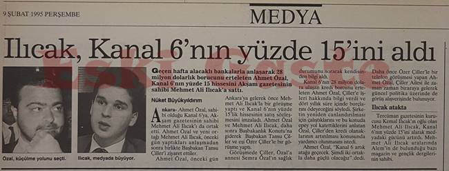 Mehmet Ali Ilıcak Kanal 6’nın yüzde 15’ini aldı