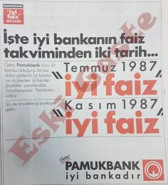 1987’den Pamukbank reklamı