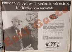 1994 seçimleri öncesi Refah Partisi reklamı