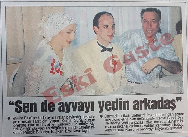 Kemal Sunal üniversite arkadaşının nikah şahidi