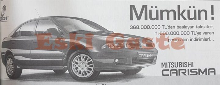 2001 Model Mitsubishi Carisma Reklamı
