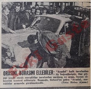 İlk Anadol İstanbul Sokaklarında