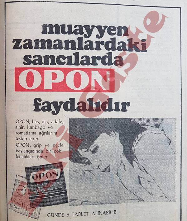 Opon Reklamı - Eski Reklamlar